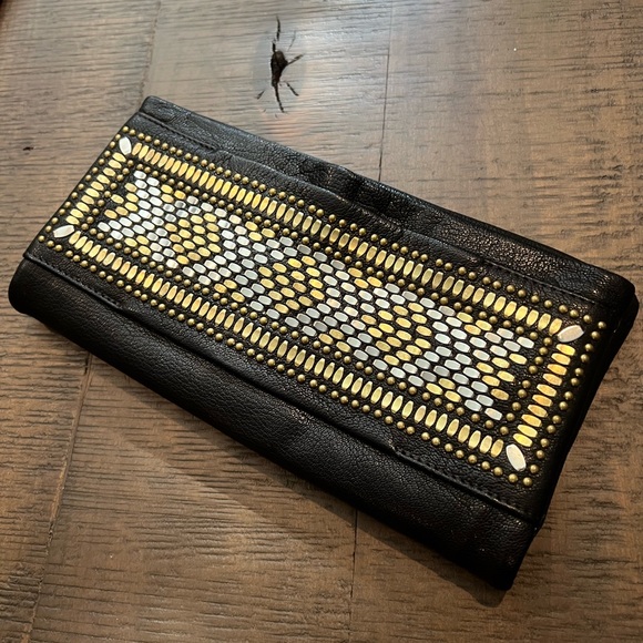 Calleen Cordero Fava Clutch - black/gold/silver - Picture 1 of 8